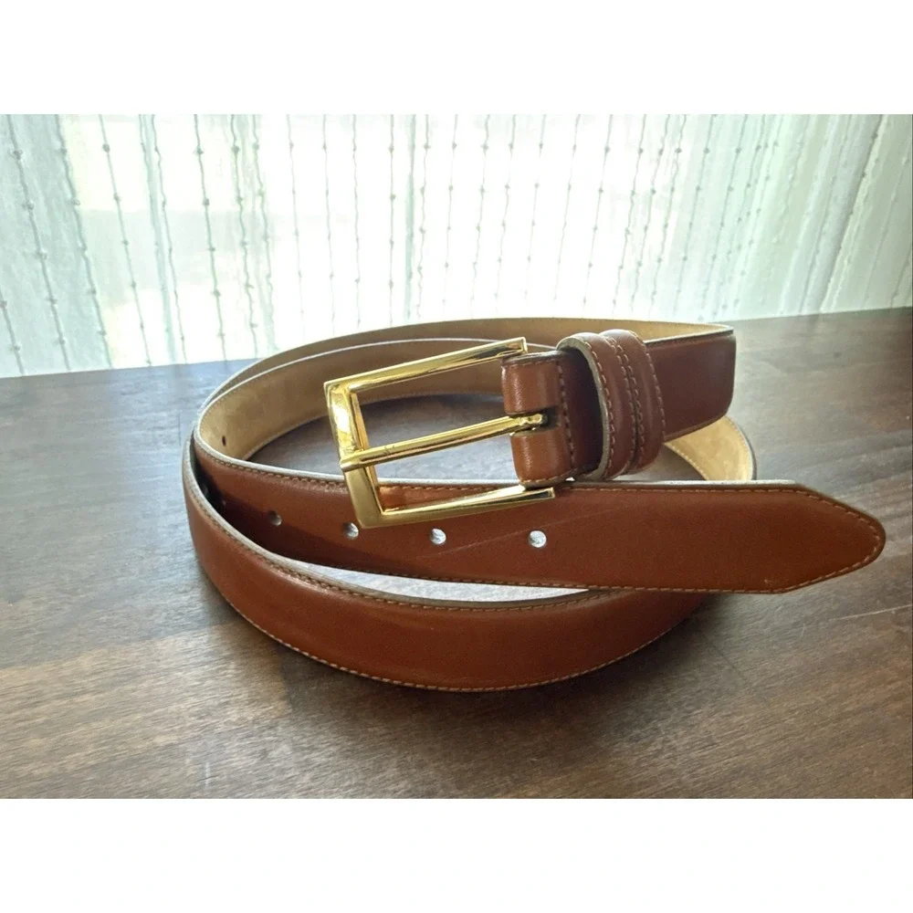 Men's Genuine Leather Belt Cognac Made In Guatemala  XXL